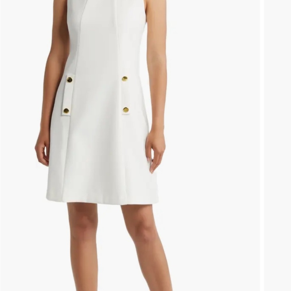 Lined Harper Rose Elegant White Sleeveless Dress